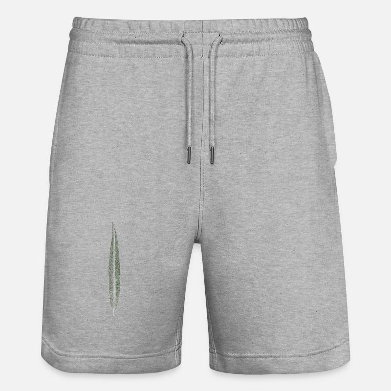 Feuille de saule / feuille / nature - Short de jogging bio TRAINER Stanley/Stella unisexe - gris chiné