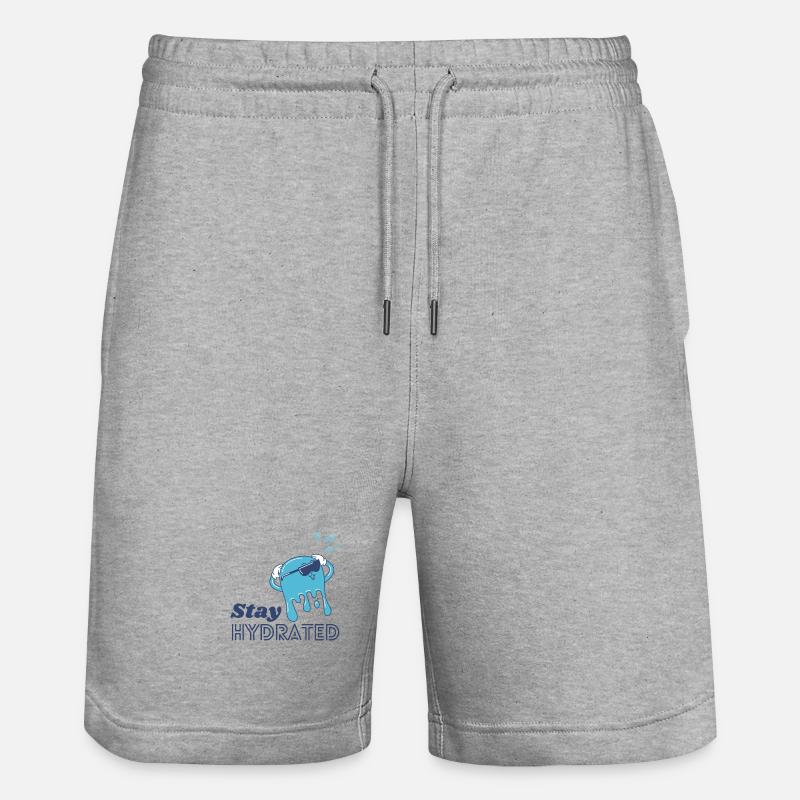 Restez hydraté - Short de jogging bio TRAINER Stanley/Stella unisexe - gris chiné