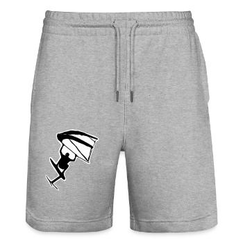 Wingfoilen - Stanley/Stella Trainer Unisex Organic Jogging Shorts - heather grey - Front - Nik (191cm) & Marisol (170cm)