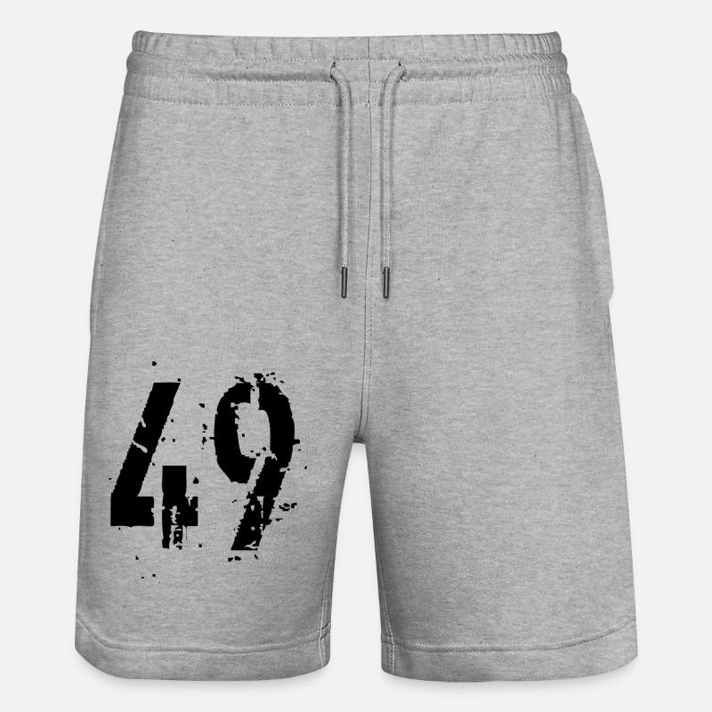 49 Nombre 49 - Short de jogging bio TRAINER Stanley/Stella unisexe - gris chiné