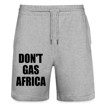 don't gas africa - Stanley/Stella Unisex Bio Joggingshorts Trainer  - Grau meliert - Vorne - Nik (191cm) & Marisol (170cm)