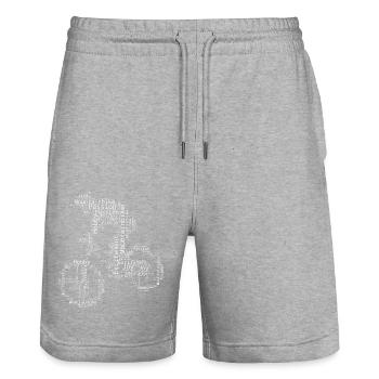 Herren MTB Radfahrer Radsport Radfahren Mountainbi - Stanley/Stella Unisex Bio Joggingshorts Trainer  - Grau meliert - Vorne - Nik (191cm) & Marisol (170cm)