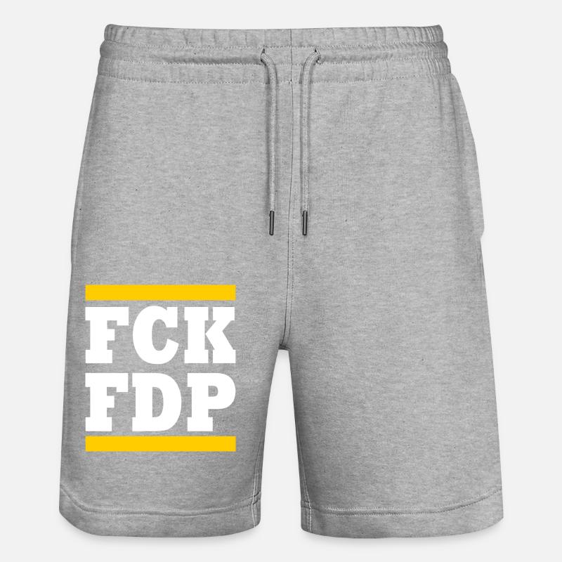 Fck fdp - Short de jogging bio TRAINER Stanley/Stella unisexe - gris chiné