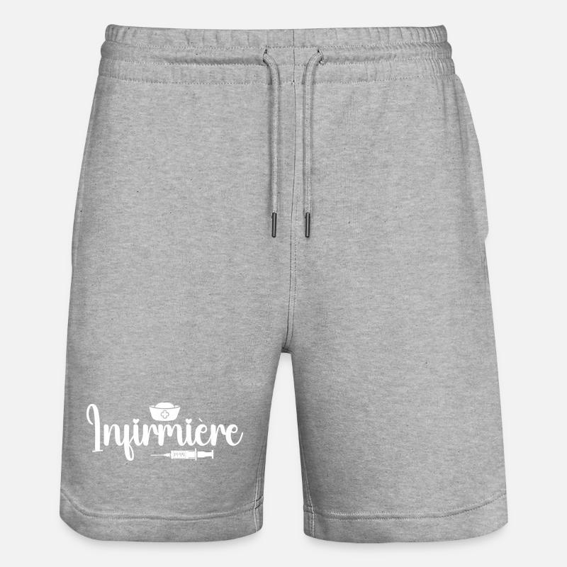 Krankenschwester Geschenk – Krankenschwester - Stanley/Stella Unisex Bio Joggingshorts Trainer  - Grau meliert