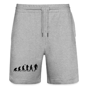 Evolution Rugby - Stanley/Stella Unisex Bio Joggingshorts Trainer  - Grau meliert - Vorne - Nik (191cm) & Marisol (170cm)