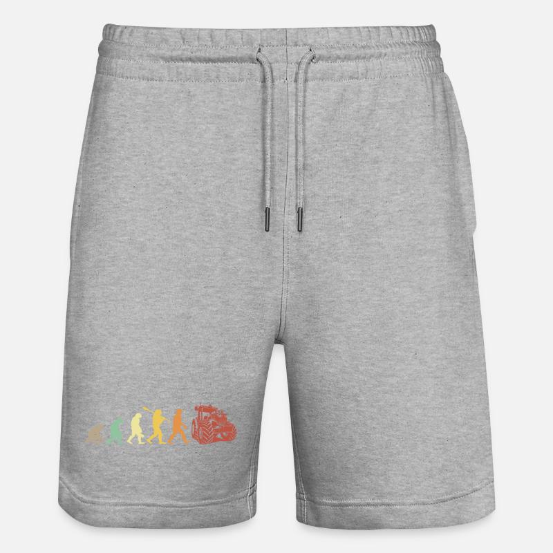 Evolution du tracteur - Short de jogging bio TRAINER Stanley/Stella unisexe - gris chiné