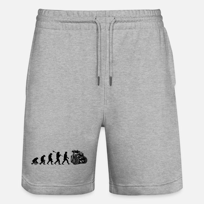 Evolution du tracteur - Short de jogging bio TRAINER Stanley/Stella unisexe - gris chiné