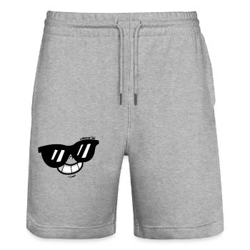 Ja! von LaBrasas - Stanley/Stella Unisex Bio Joggingshorts Trainer  - Grau meliert - Vorne - Nik (191cm) & Marisol (170cm)