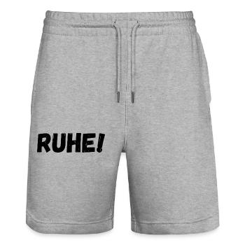 Ruhe - Stanley/Stella Unisex Bio Joggingshorts Trainer  - Grau meliert - Vorne - Nik (191cm) & Marisol (170cm)