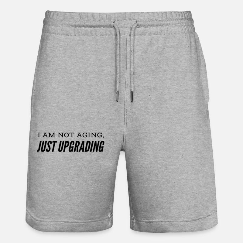 Idée cadeau drôle anniversaire - Short de jogging bio TRAINER Stanley/Stella unisexe - gris chiné
