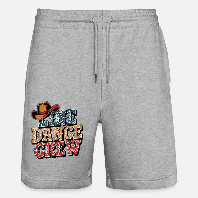 Linedance Crew Line Dance Mannschaft - Stanley/Stella Unisex Bio Joggingshorts Trainer  - Grau meliert