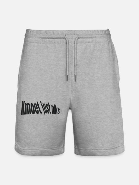 Kmoet just niks, Antwerps dialect shirts - Stanley/Stella uniseks bio-joggingshorts Mover  - grijs gemêleerd