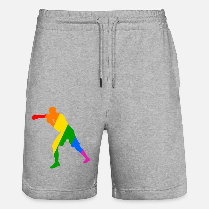 Boxeur dans l’arc-en-ciel - Short de jogging bio TRAINER Stanley/Stella unisexe - gris chiné