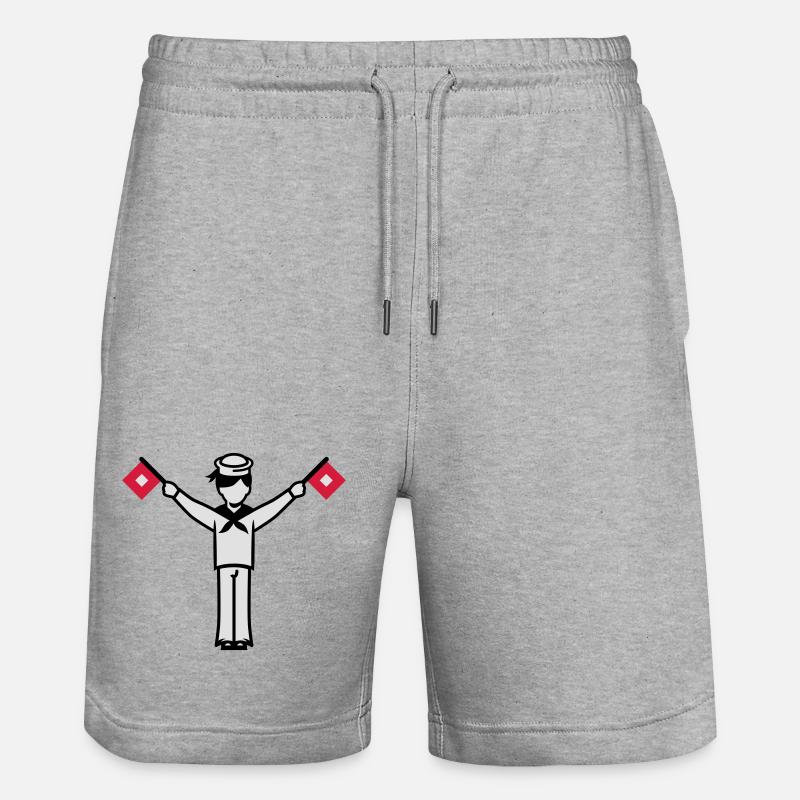 Alphabet U Winker Sailor - Short de jogging bio TRAINER Stanley/Stella unisexe - gris chiné