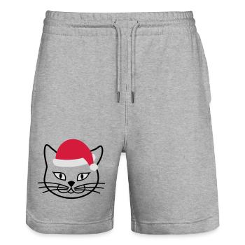Nicholas Kitteh - Stanley/Stella Trainer Unisex Organic Jogging Shorts - heather grey - Front - Nik (191cm) & Marisol (170cm)