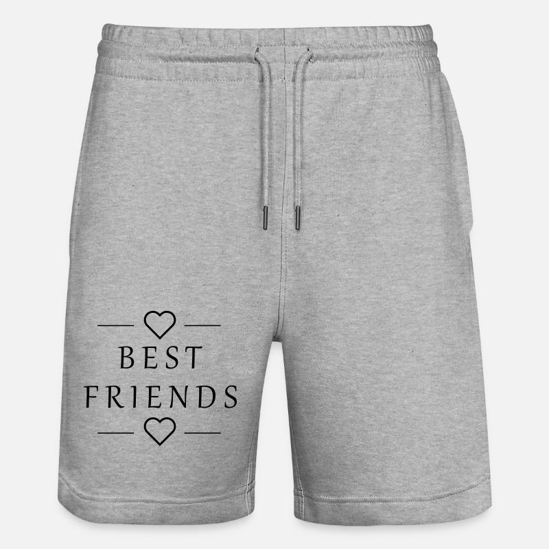 Beste Freunde - Stanley/Stella Unisex Bio Joggingshorts Trainer  - Grau meliert