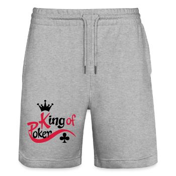 poker - Short de jogging bio TRAINER Stanley/Stella unisexe - gris chiné - Devant - Nik (191cm) & Marisol (170cm)