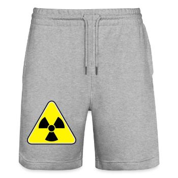 radioaktiv - Stanley/Stella Unisex Bio Joggingshorts Trainer  - Grau meliert - Vorne - Nik (191cm) & Marisol (170cm)