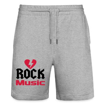 musique - Short de jogging bio TRAINER Stanley/Stella unisexe - gris chiné - Devant - Nik (191cm) & Marisol (170cm)