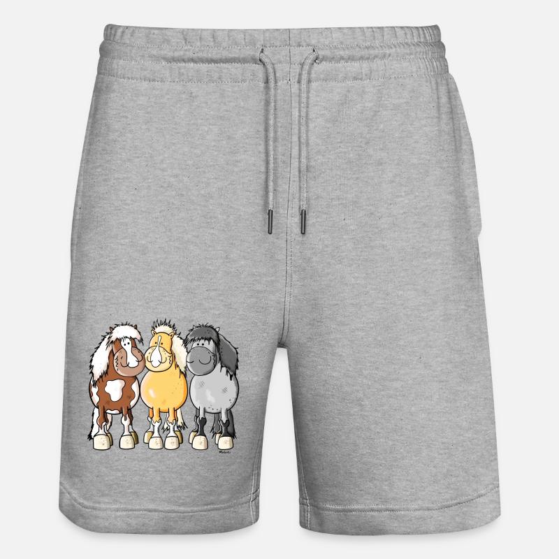 Mignon Poneys Shetland - Short de jogging bio TRAINER Stanley/Stella unisexe - gris chiné