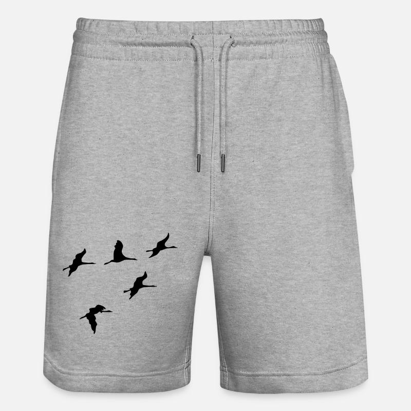 oiseau - Short de jogging bio TRAINER Stanley/Stella unisexe - gris chiné