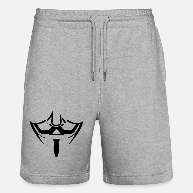 Masque anonyme - Short de jogging bio TRAINER Stanley/Stella unisexe - gris chiné