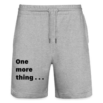 Abstrakte Geometrie Muster auf Leinwand - Stanley/Stella Unisex Bio Joggingshorts Trainer  - Grau meliert - Vorne - Nik (191cm) & Marisol (170cm)