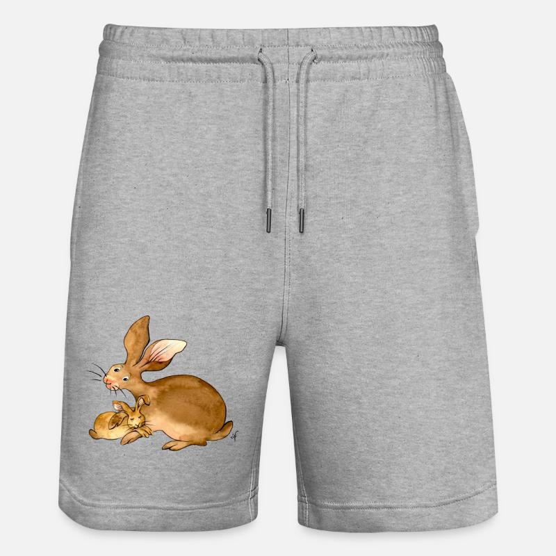 Ich möchte immer bei Dir bleiben - Stanley/Stella Unisex Bio Joggingshorts Trainer  - Grau meliert