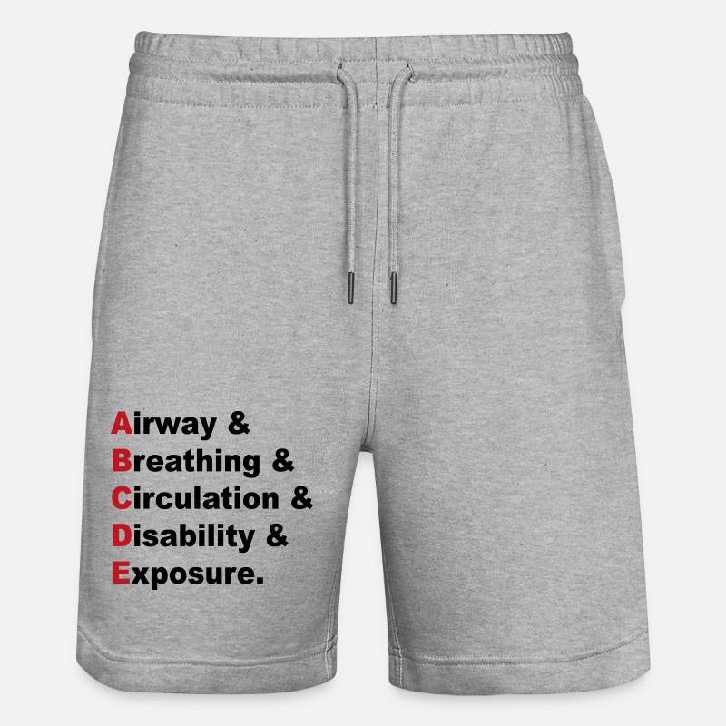 ABCDE Regel - Stanley/Stella Unisex Bio Joggingshorts Trainer  - Grau meliert