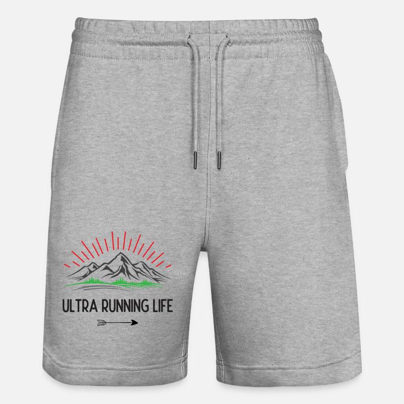 Durée de vie ultra running - Short de jogging bio TRAINER Stanley/Stella unisexe - gris chiné