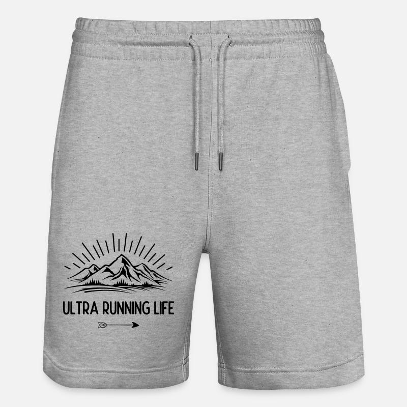 Durée de vie ultra running - Short de jogging bio TRAINER Stanley/Stella unisexe - gris chiné