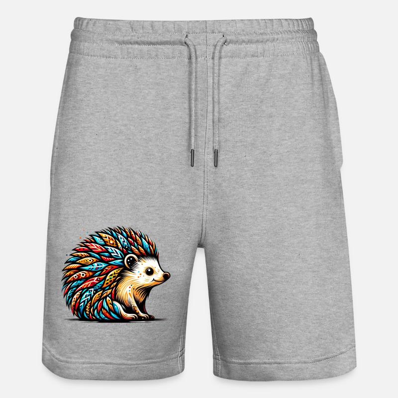 Igel - Stanley/Stella Unisex Bio Joggingshorts Trainer - Grau meliert