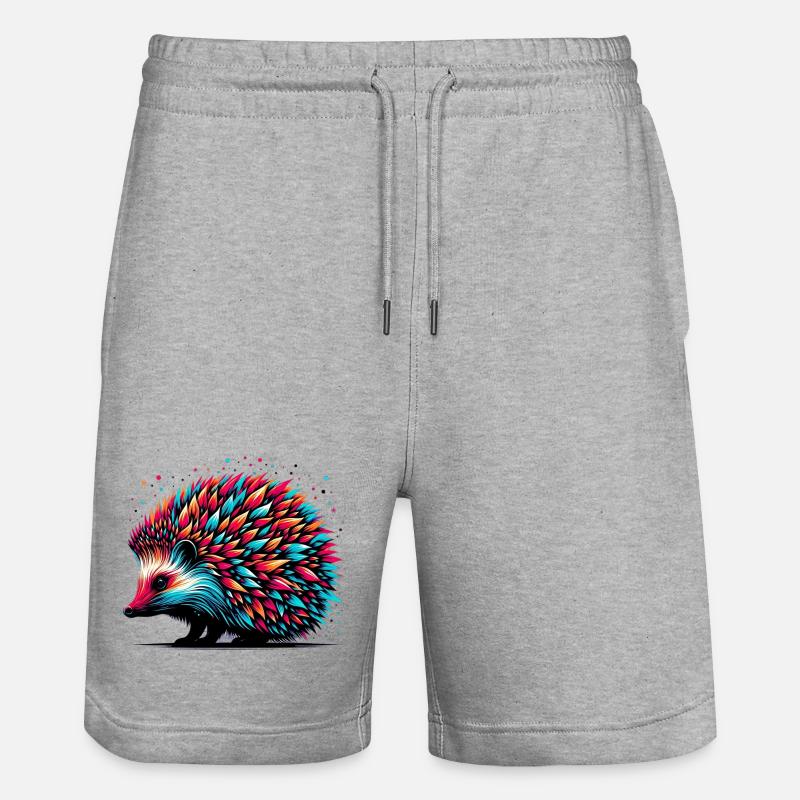 Igel - Stanley/Stella Unisex Bio Joggingshorts Trainer  - Grau meliert