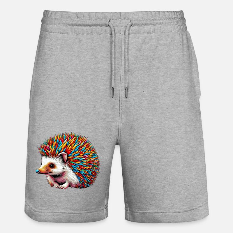 Igel - Stanley/Stella Unisex Bio Joggingshorts Trainer  - Grau meliert