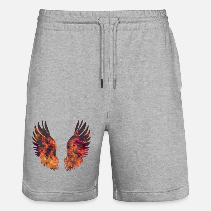 Ailes en Feu Éclatantes - Short de jogging bio TRAINER Stanley/Stella unisexe - gris chiné