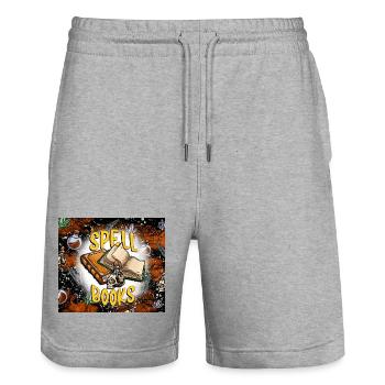 Zauberbücher Hexenzauber - Stanley/Stella Unisex Bio Joggingshorts Trainer  - Grau meliert - Vorne - Nik (191cm) & Marisol (170cm)