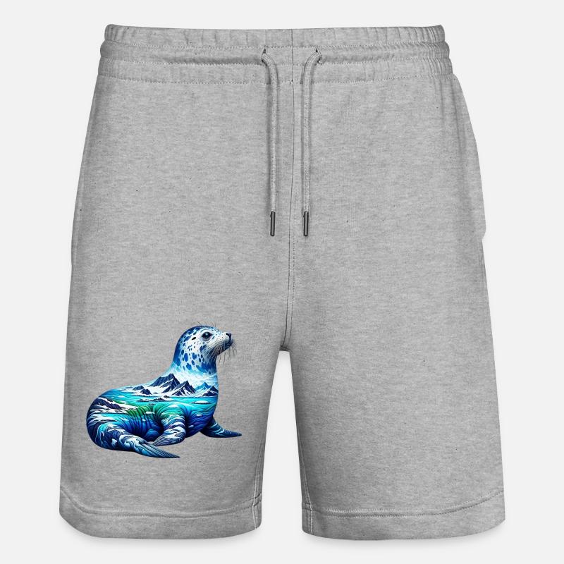 Phoque - Short de jogging bio TRAINER Stanley/Stella unisexe - gris chiné