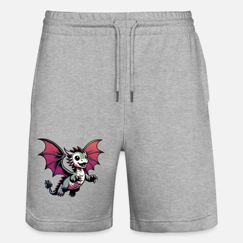 Dragon - Short de jogging bio TRAINER Stanley/Stella unisexe - gris chiné