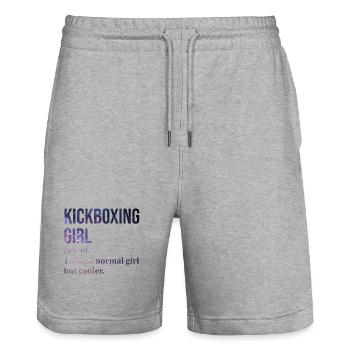 Kickboxing - Short de jogging bio TRAINER Stanley/Stella unisexe - gris chiné - Devant - Nik (191cm) & Marisol (170cm)
