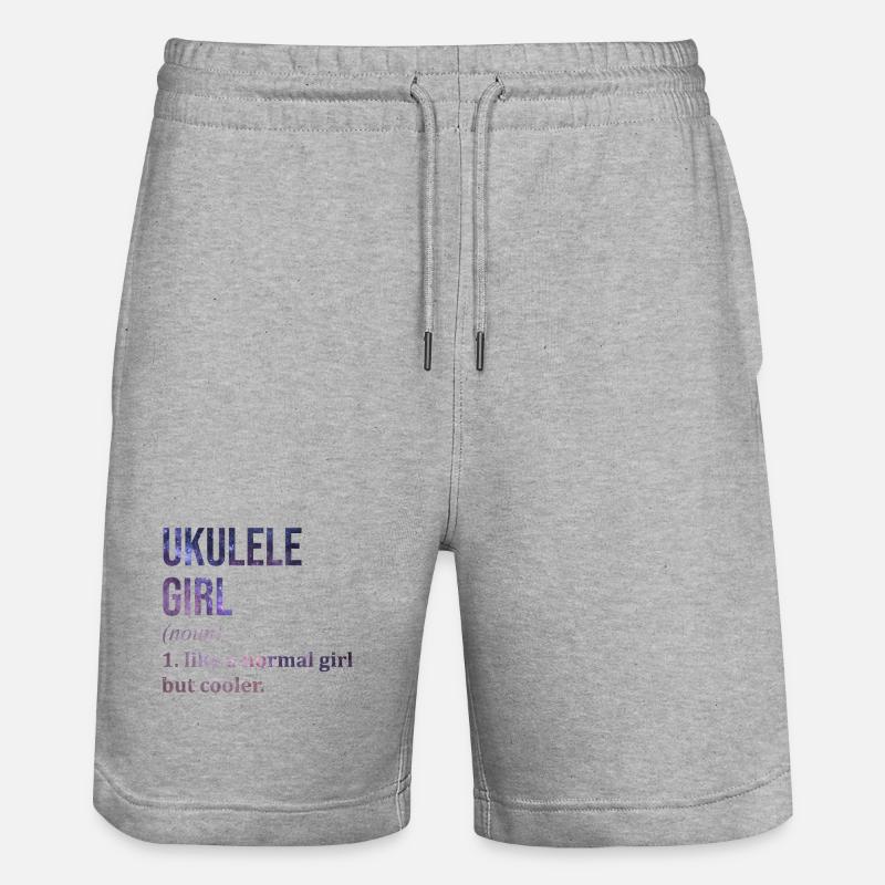 ukulélé - Short de jogging bio TRAINER Stanley/Stella unisexe - gris chiné