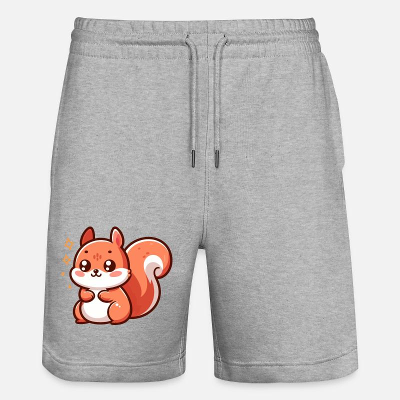 Mignon petit écureuil - Short de jogging bio TRAINER Stanley/Stella unisexe - gris chiné