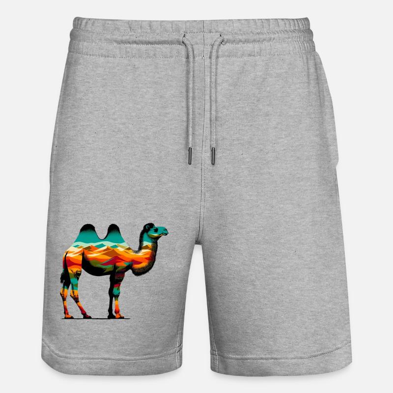 Kamel - Stanley/Stella Unisex Bio Joggingshorts Trainer  - Grau meliert