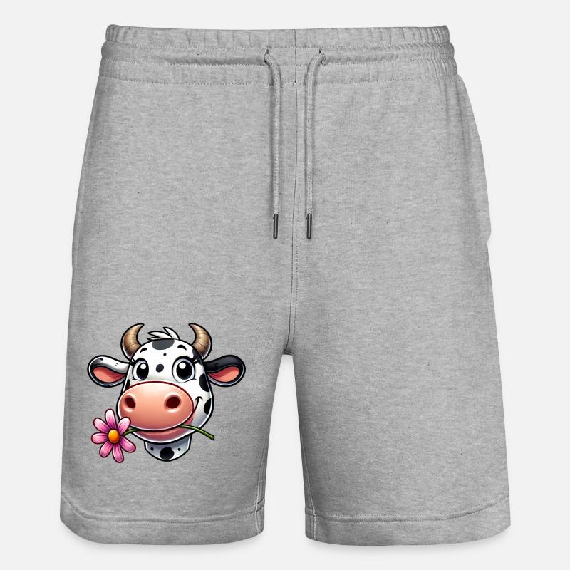 Vache - Short de jogging bio TRAINER Stanley/Stella unisexe - gris chiné
