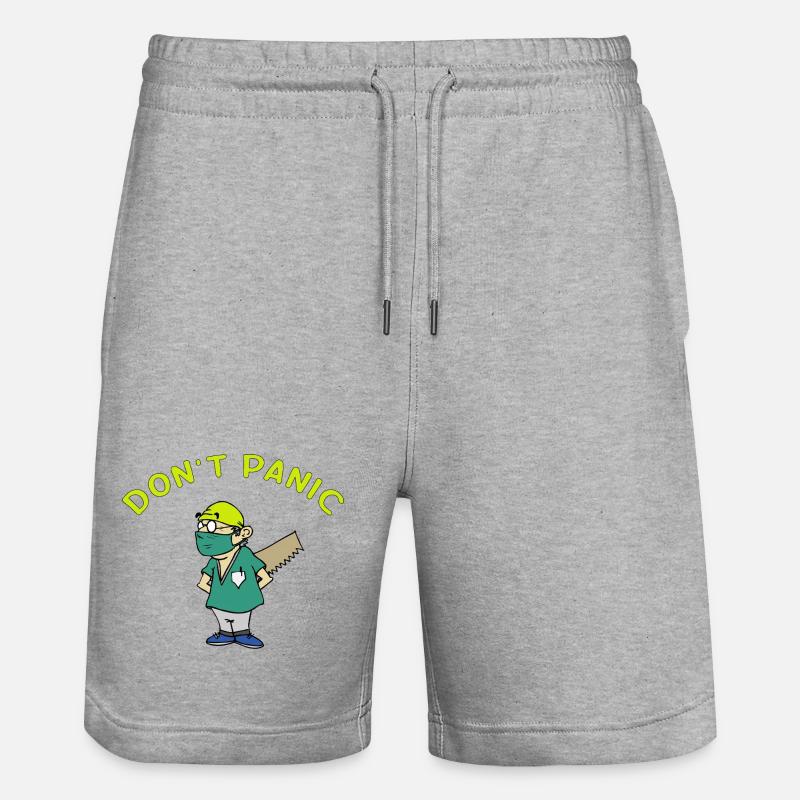 Don-t_panic-la_tronconneuse - Short de jogging bio TRAINER Stanley/Stella unisexe - gris chiné