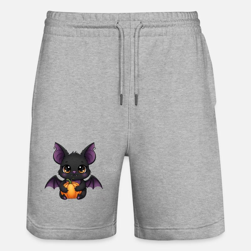 Dragon citrouille vampire mignon - Short de jogging bio TRAINER Stanley/Stella unisexe - gris chiné