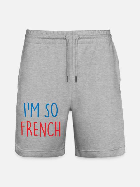 I'm so French France Frankreich - Stanley/Stella Unisex Bio Joggingshorts Trainer  - Grau meliert
