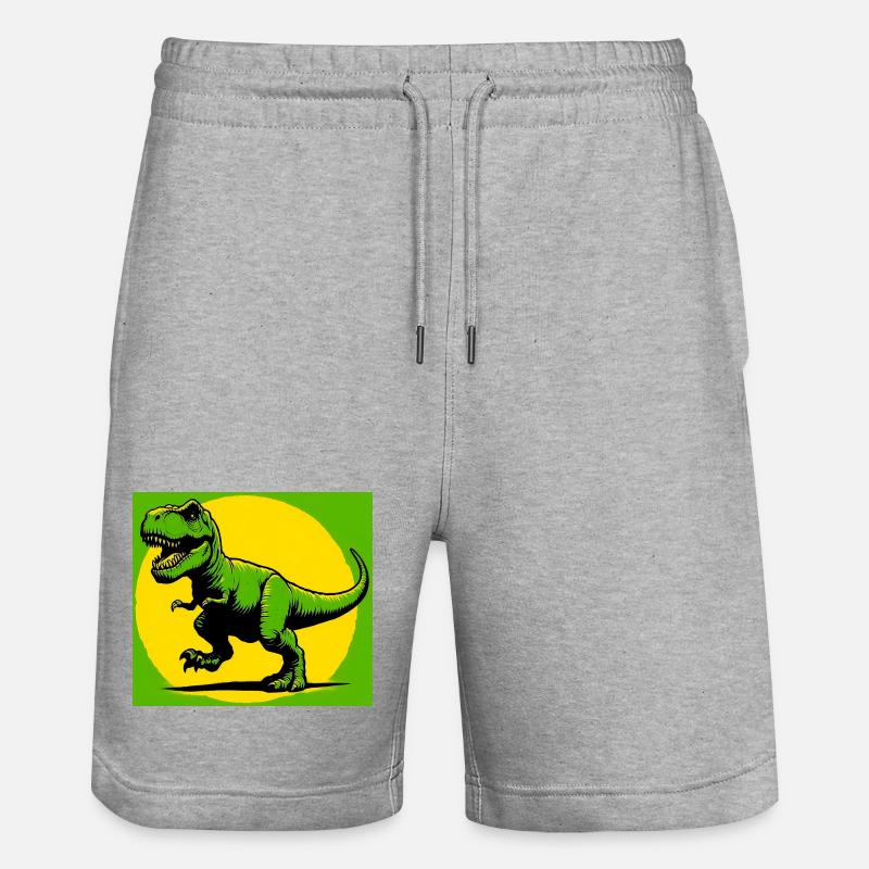 dinosaure - Short de jogging bio TRAINER Stanley/Stella unisexe - gris chiné