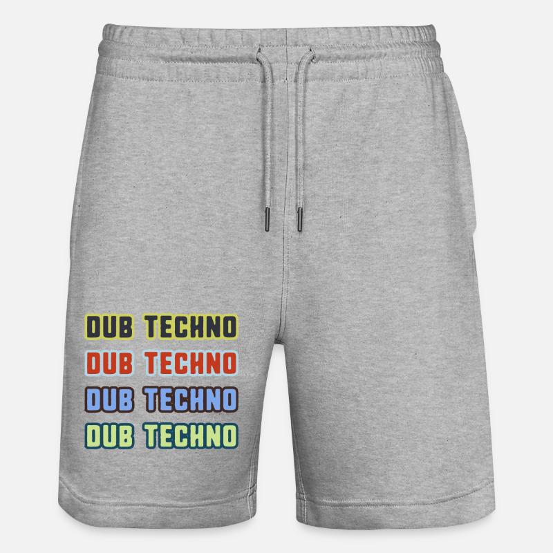 Dub Techno Kaléidoscope - Short de jogging bio TRAINER Stanley/Stella unisexe - gris chiné