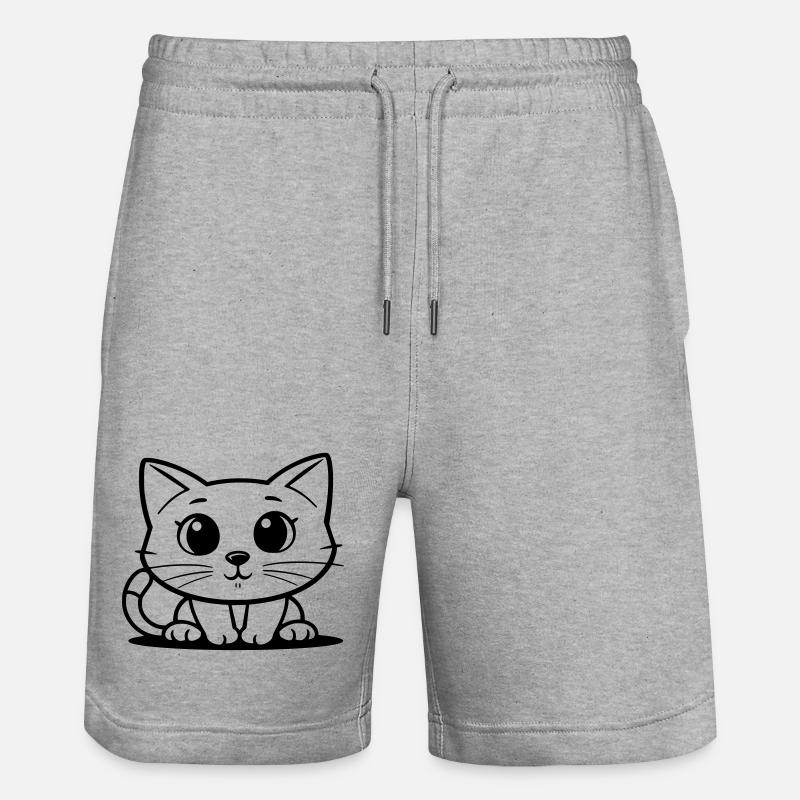 Silhouette de l’emblème de minuit - Short de jogging bio TRAINER Stanley/Stella unisexe - gris chiné