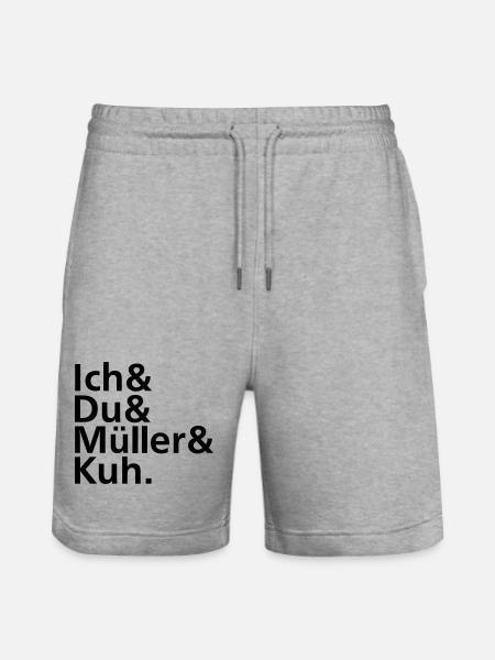 Ich & Du & Müller & Kuh. - Stanley/Stella Unisex Bio Joggingshorts Trainer - Grau meliert